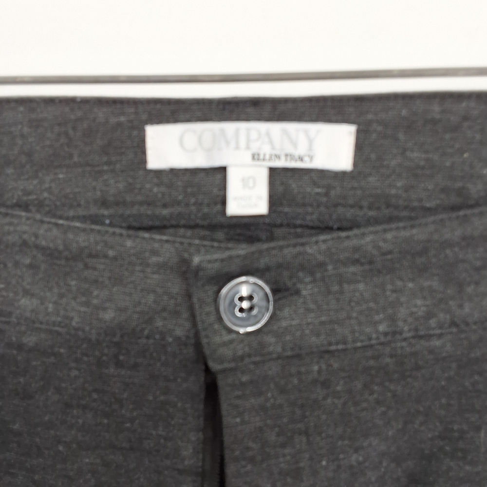 Ellen Tracy Sz 10 Charcoal Flare Pants - Picture 2 of 5